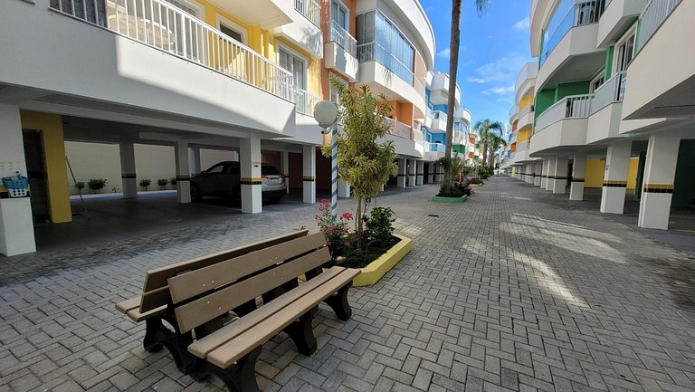 B910 - Apto p/05 pessoas c/ piscina perto da praia