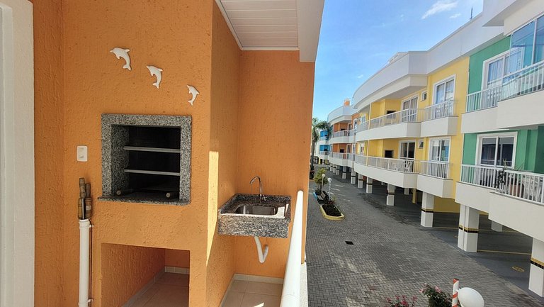 B781 - Apto 2 quartos para 5 pessoas em Bombas -SC