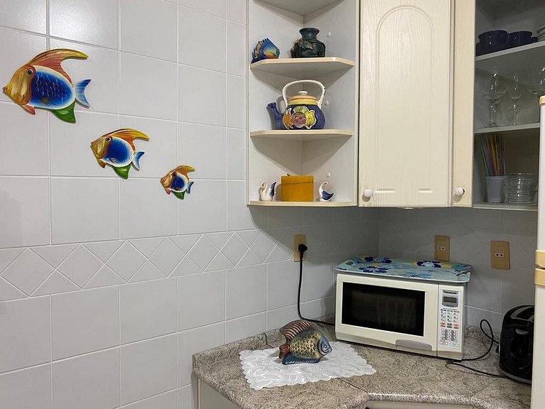 B127- Apto Vista Mar p/ 9 pessoas em Bombinhas SC