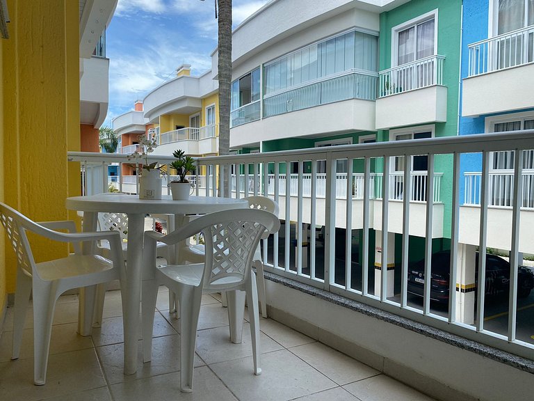 B782 - Apto 02 quartos para 05 pessoas com piscina