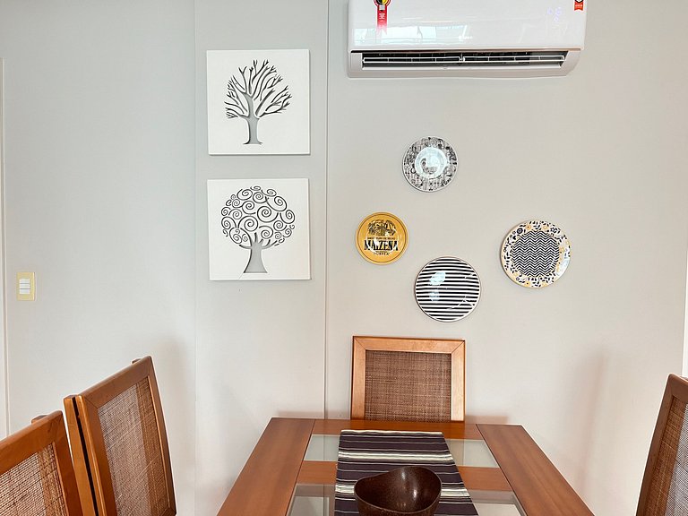 B931 Apto 3 quartos p/ 7 pessoas em Bombinhas SC