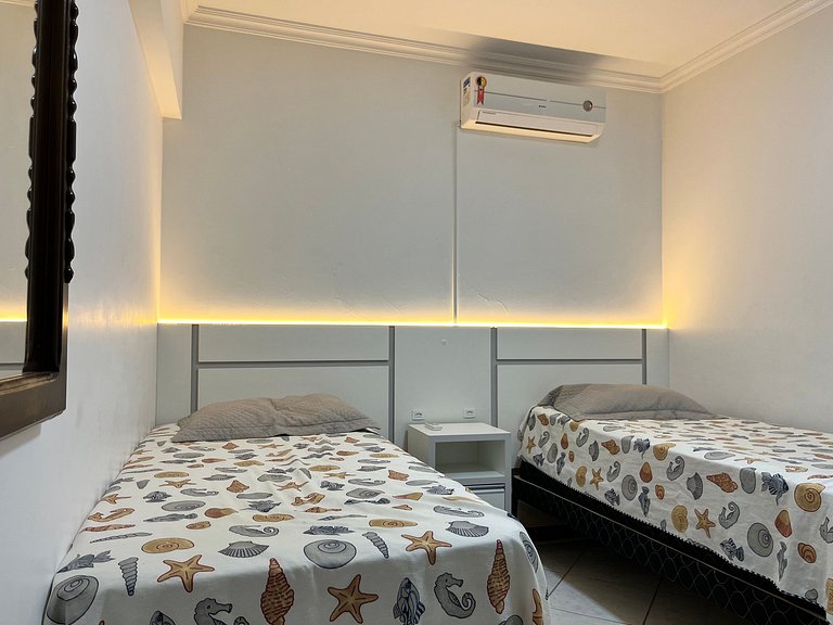 Cobertura 3 quartos para 8 pessoas, pertinho da praia !